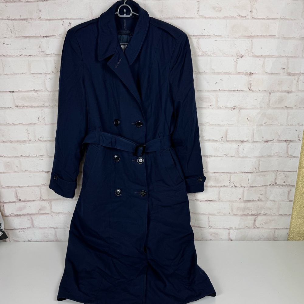 USAF Woman Female All-Weather Blue Coat With Removable Liner Size 14 L